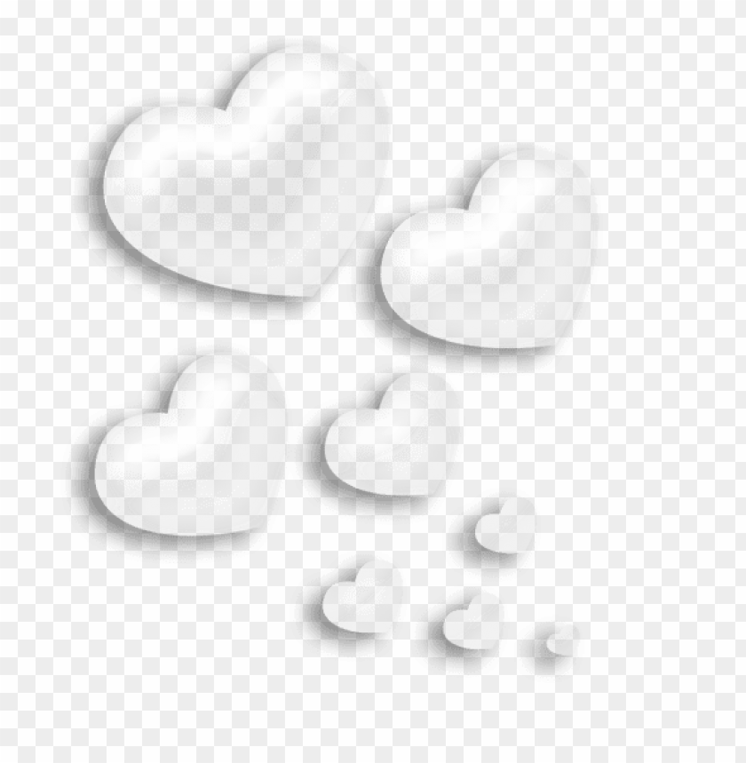 transparent hearts decorative element