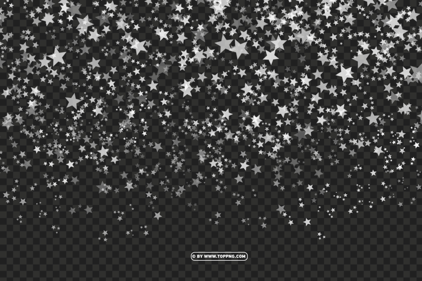 White Star Confetti Hd PNG Transparent Background