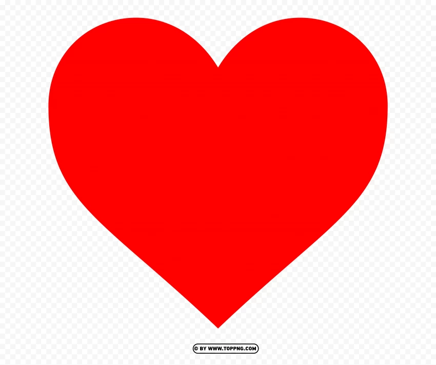 True Love Red Minimal Heart Free PNG Transparent Background