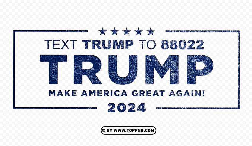 Trump 2024 Campaign Logo Stamp PNG Transparent Background