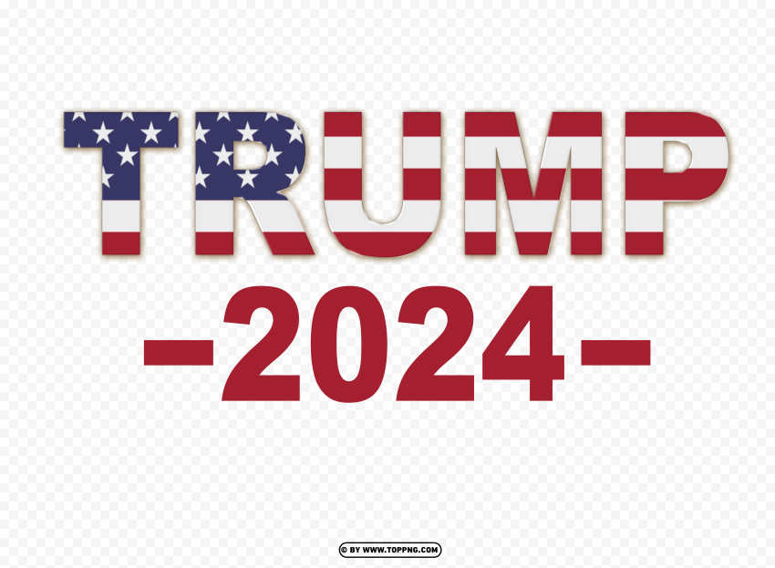 Trump 2024 Patriot Usa Flag PNG Transparent Background