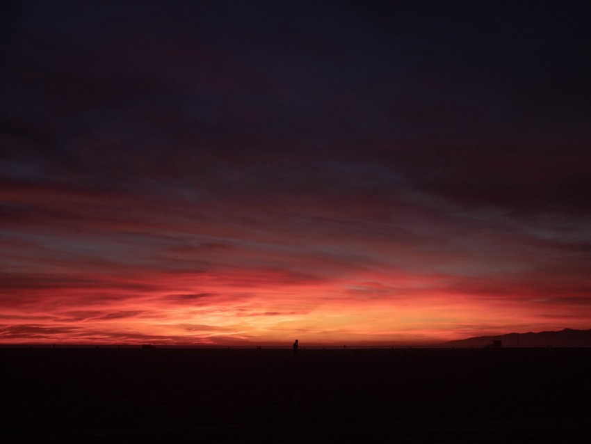 Twilight Silhouette Dark Sky Horizon Background