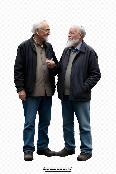 Two Older People Standing Next To Each Other With A Drink Images PNG Transparent Background