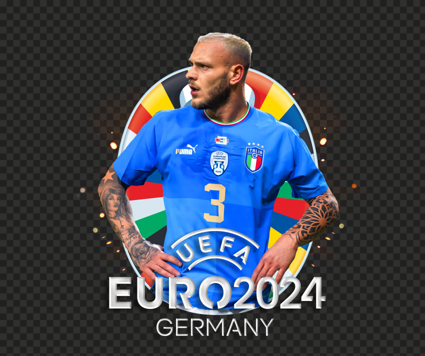 Uefa Euro 2024 Federico Dimarco Representing Italy PNG Transparent Background