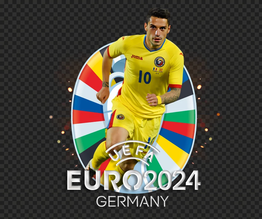 Uefa Euro 2024 Florin Andone Romanian Player PNG Transparent Background