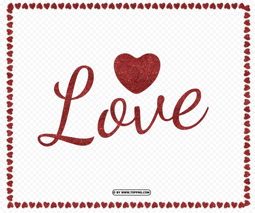 Valentines Day Red Glitter Text S PNG Transparent Background