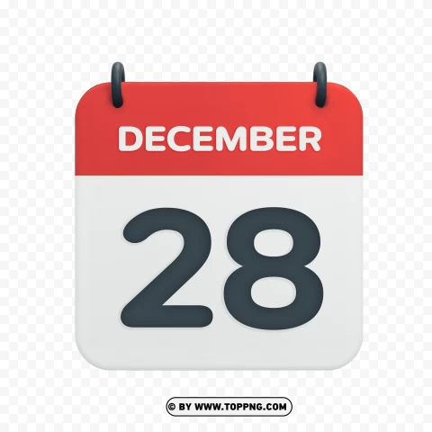 Vector Calendar Date Icon December 28th Hd PNG Transparent Background