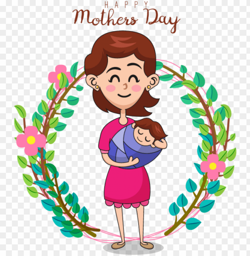 vector illustration of mother and daughter mother's - mother, mother day