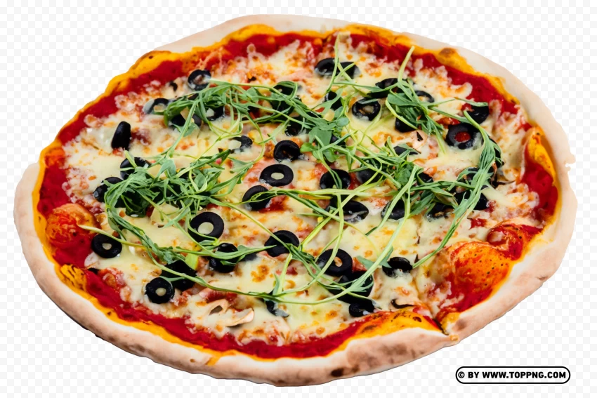 Vegetarian Pizza Italian PNG Transparent Background