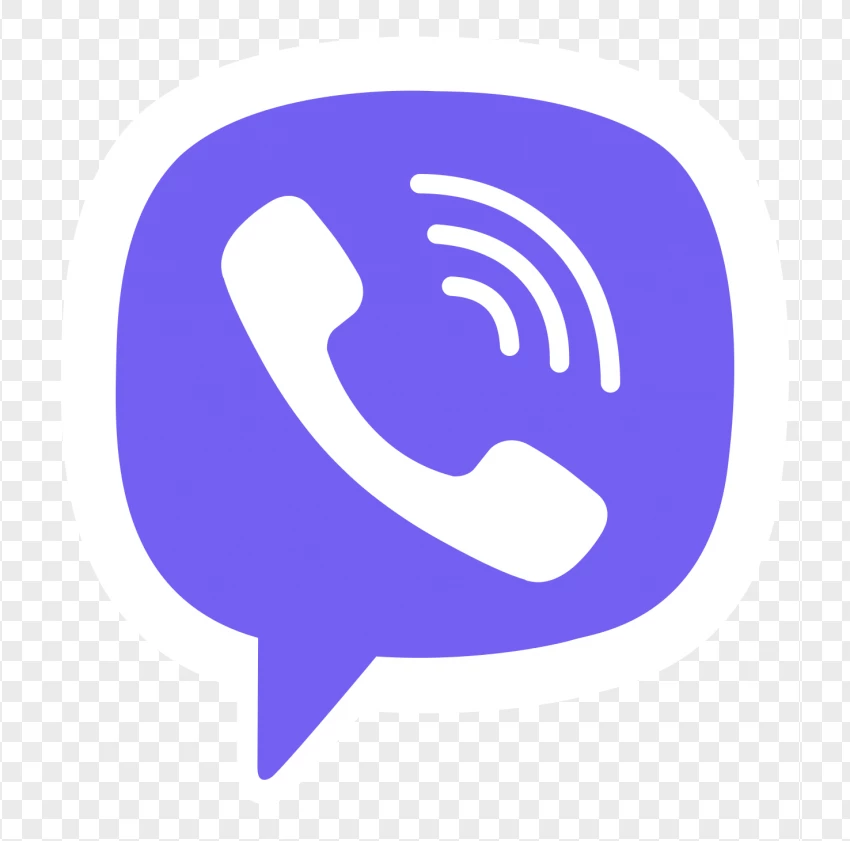 Viber App Purple Icon Logo PNG Transparent Background