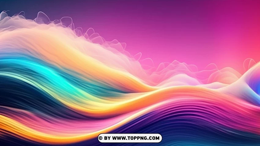 Vibrant Abstract Waves Of Color PNG Transparent Background