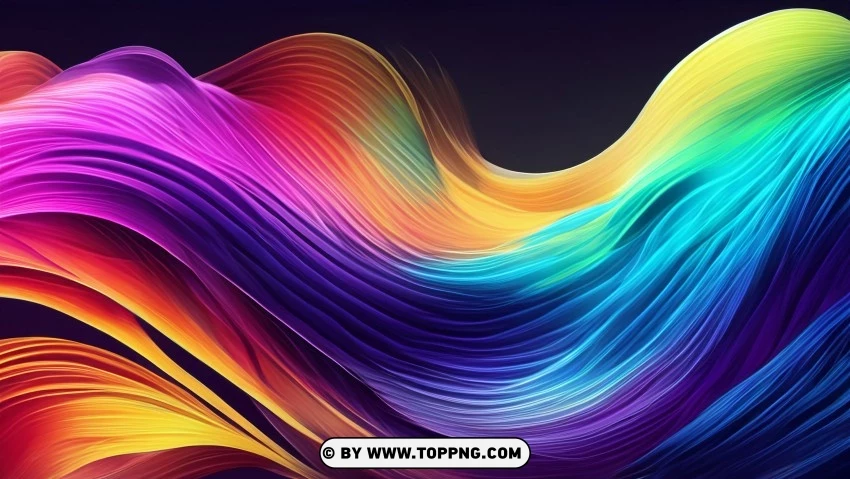 Vibrant And Lively Abstract Waveforms 4k Wallpaper PNG Transparent Background