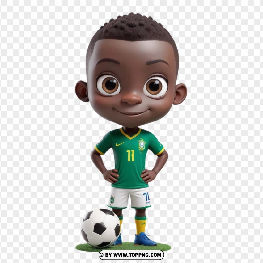 Vinicius Jr As A Chibi Character PNG Transparent Background