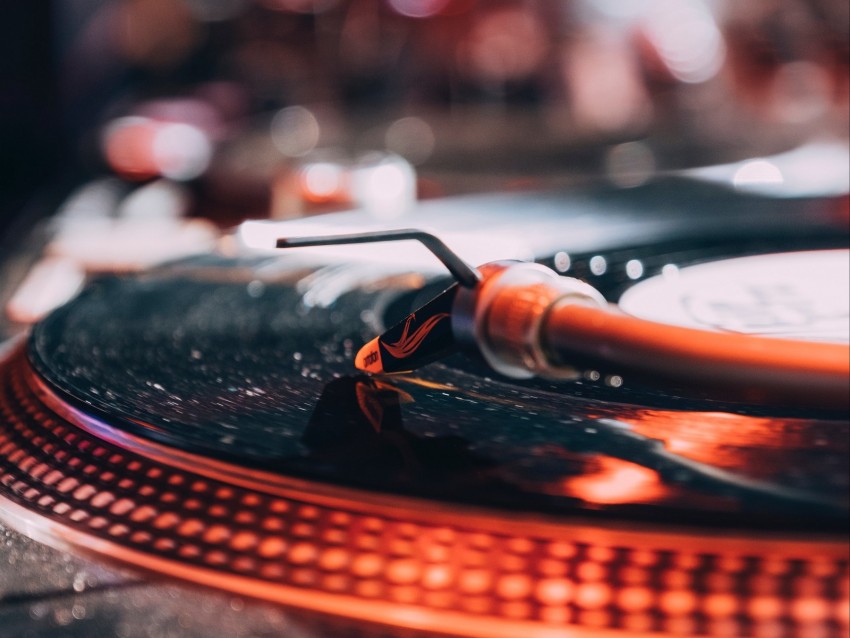 Vinyl Record Player Vinyl Record Macro Background