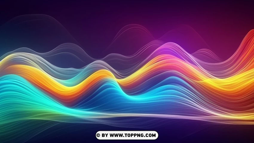 Vivid Abstract Wave Lines In Motion 4k Wallpaper PNG Transparent Background