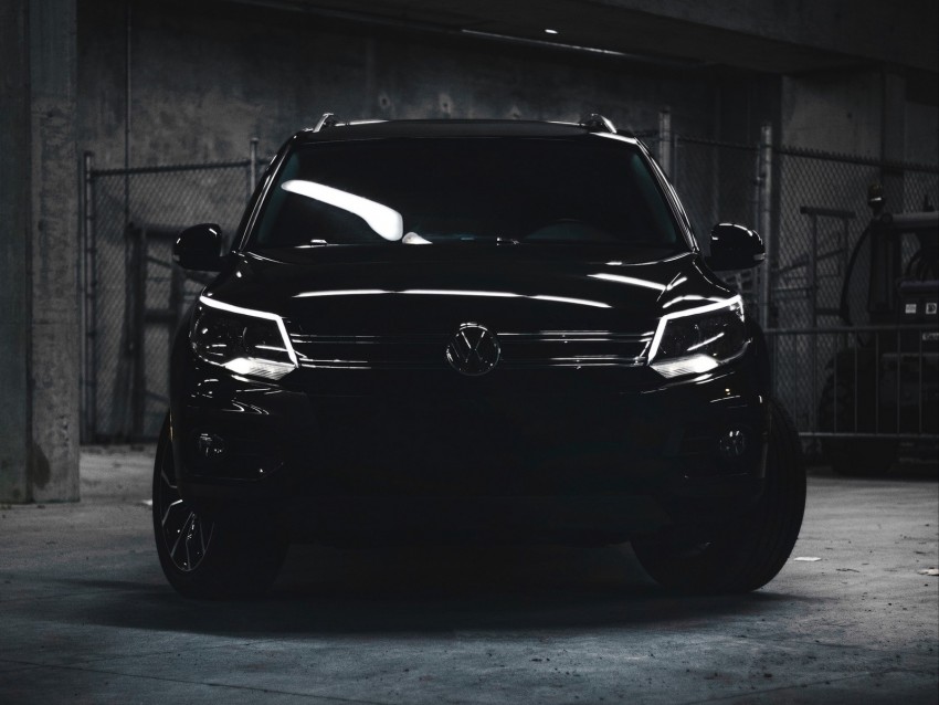 Volkswagen Tiguan Volkswagen Car Black Dark Suv Background