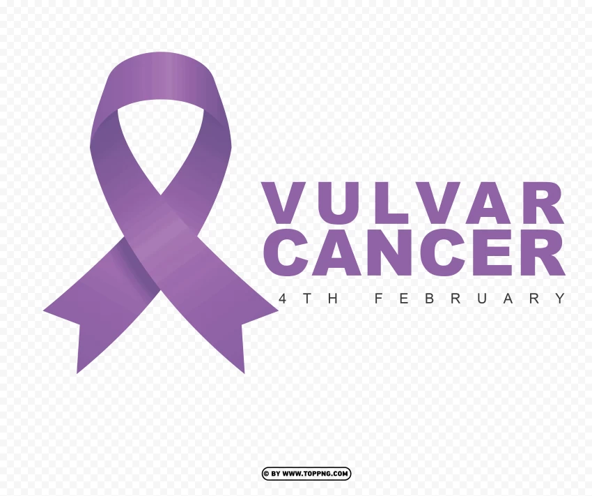 Vulvar Cancer Logo Ribbon Symbol Of World Cancer Day PNG Transparent Background