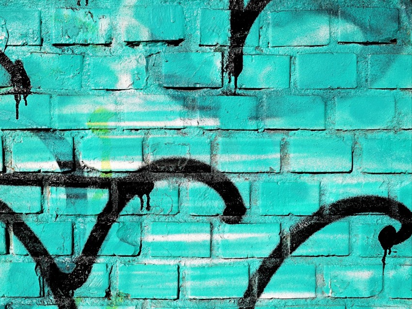 Wall Brick Paint Blue Texture Background