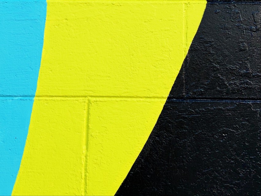 Wall Paint Surface Yellow Black Background