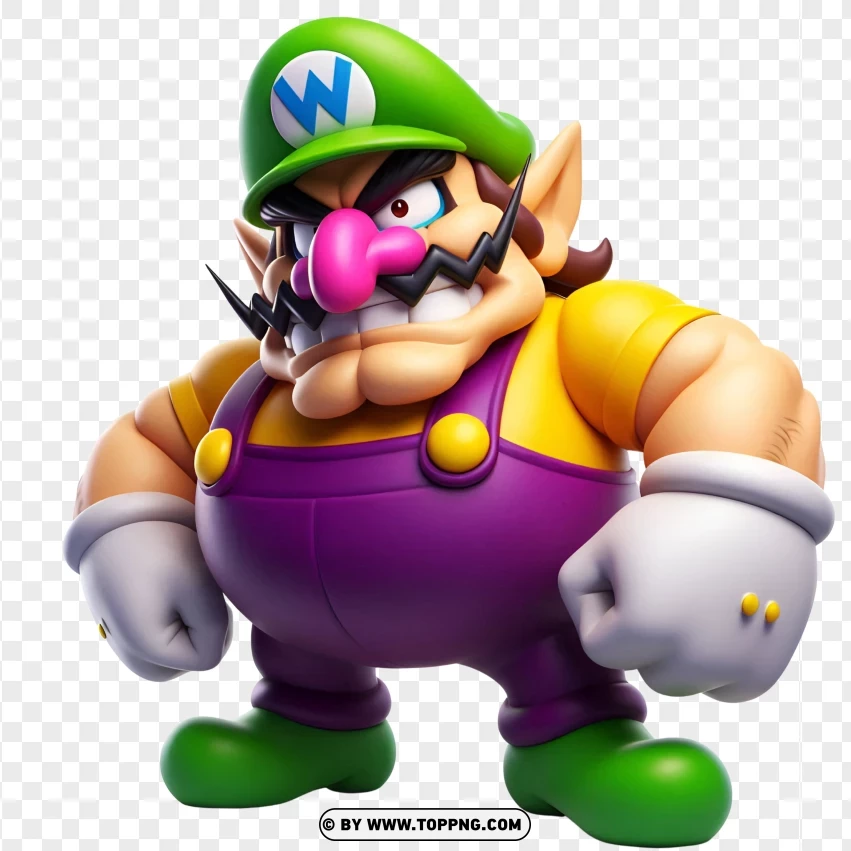 Wario Clipart Super Mario Set PNG Transparent Background