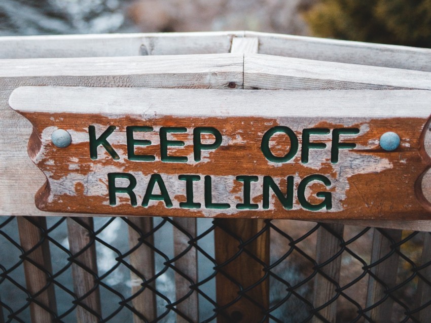 warning, sign, wooden, inscription, danger