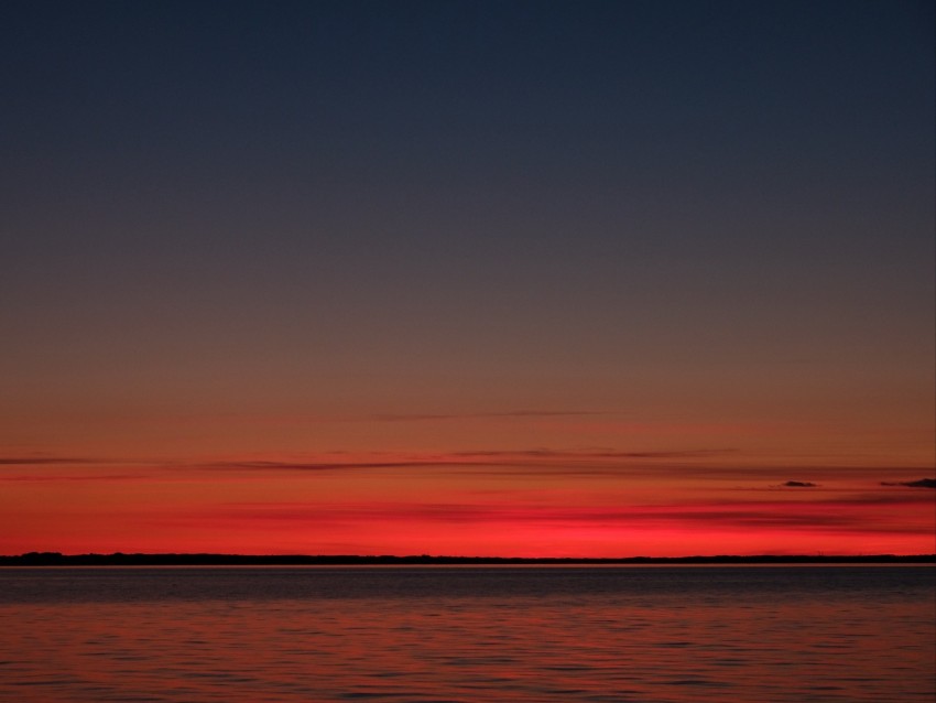 water, sky, horizon, twilight, sunset