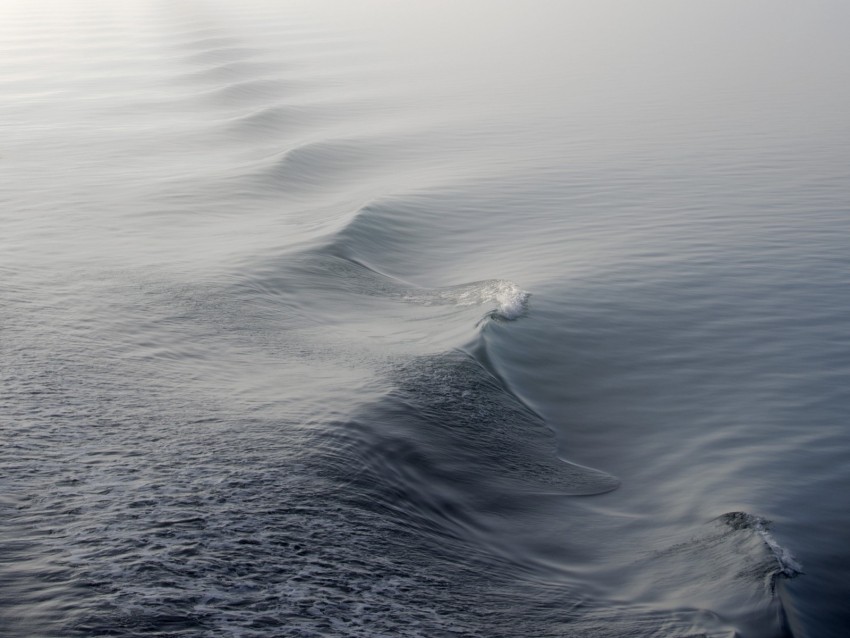 water, waves, fog, minimalism