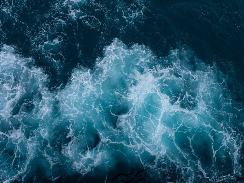 Waves Ocean Aerial View Water Background