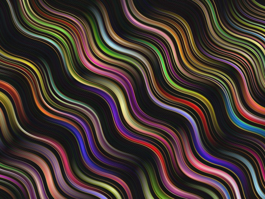 wavy, lines, illusion, prismatic