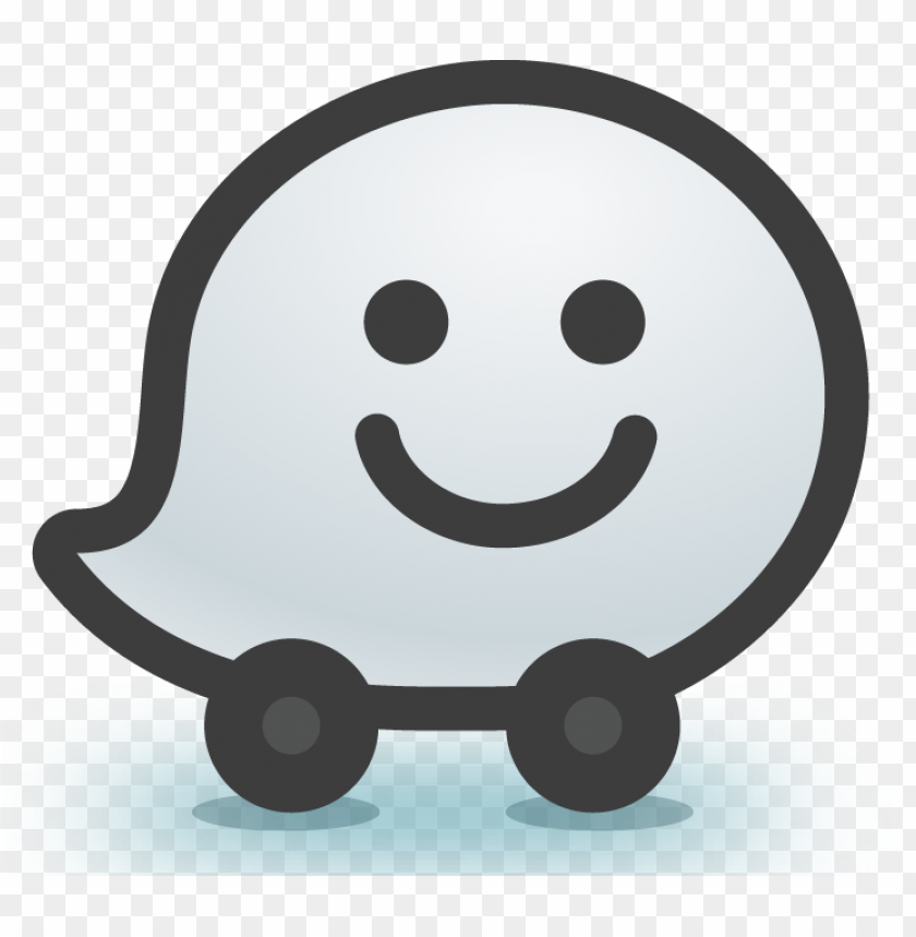 Waze Logo Free PNG Transparent Background