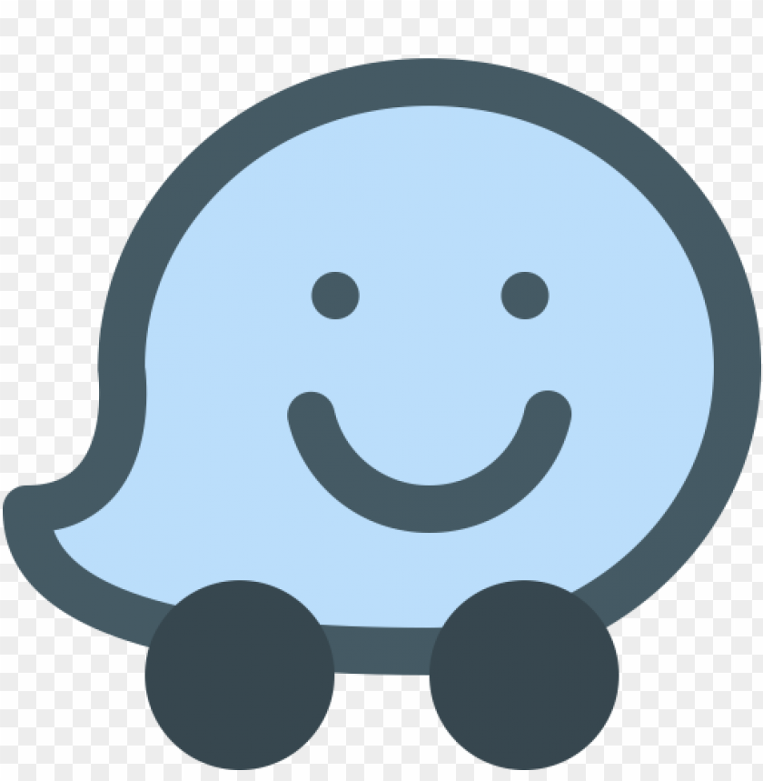 Waze Logo Image PNG Transparent Background