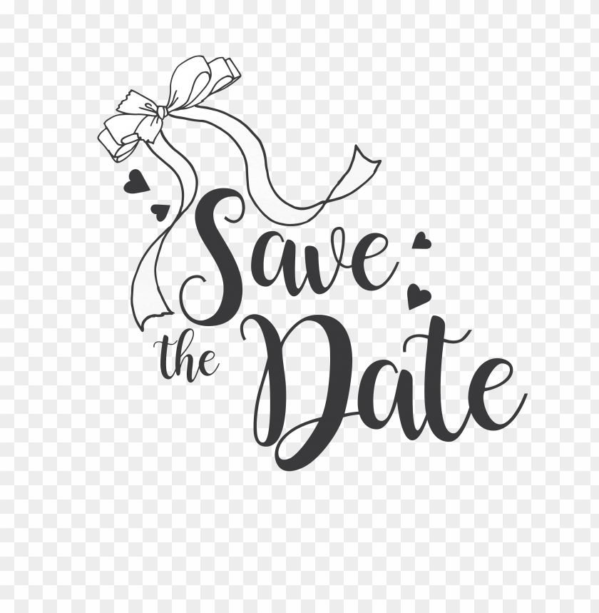 Wedding Save The Date Clipart PNG Transparent Background