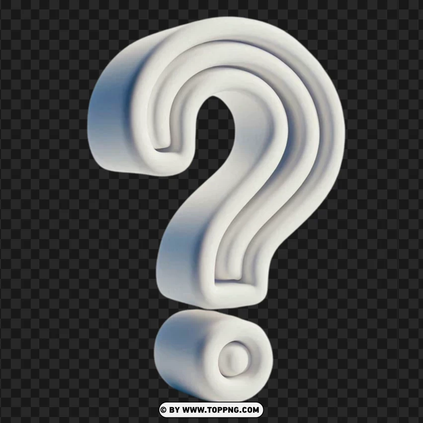 What Question Mark White PNG Transparent Background