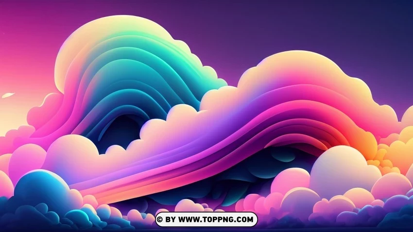 Whimsical Abstract Clouds In A Serene Sky 4k Wallpaper PNG Transparent Background