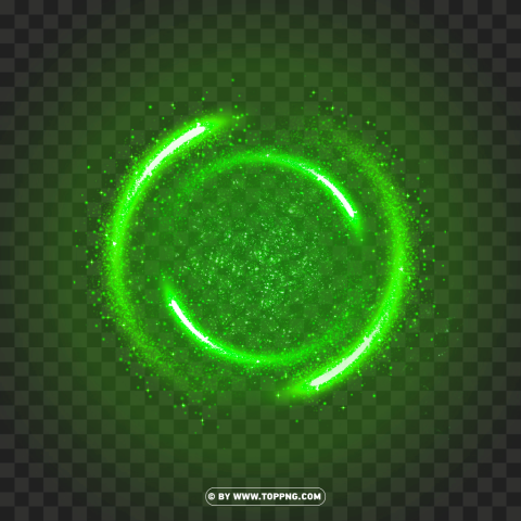 Whirlpool Glowing Light Effect Green PNG Transparent Background