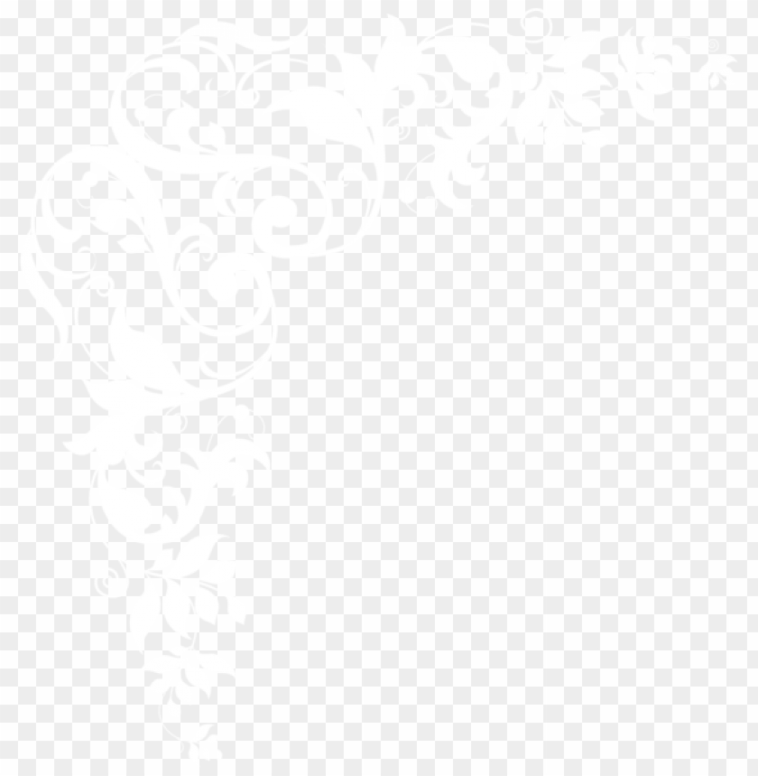 white floral corner png