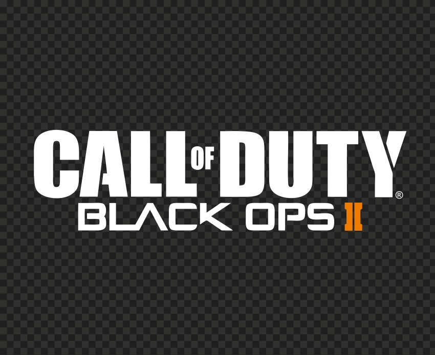 White Logo For Call Of Duty Black Ops 2 Gameplay PNG Transparent Background