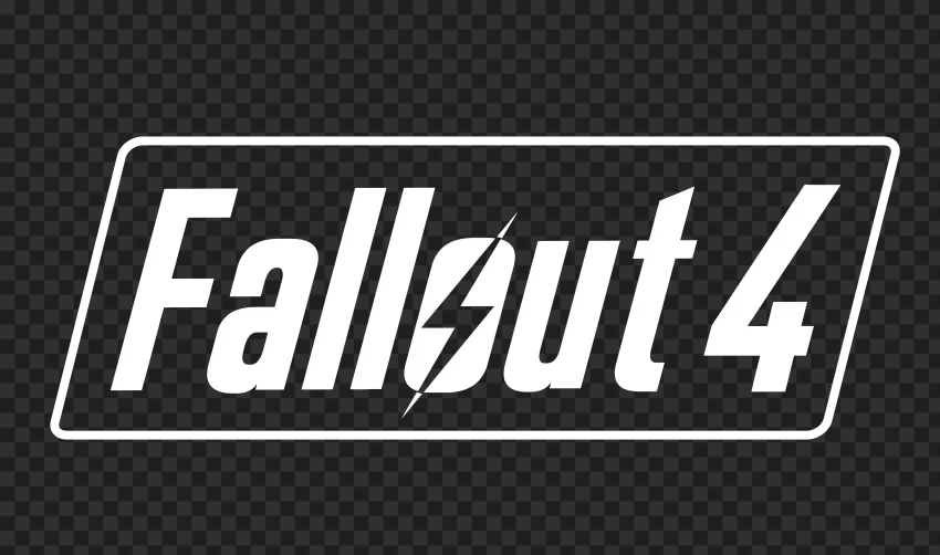 White Logo For Fallout 4 Gameplay PNG Transparent Background