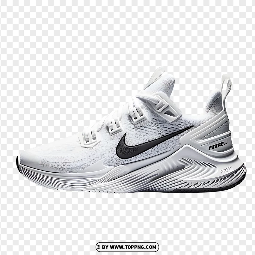 White Nike Sneaker Shoe PNG Transparent Background