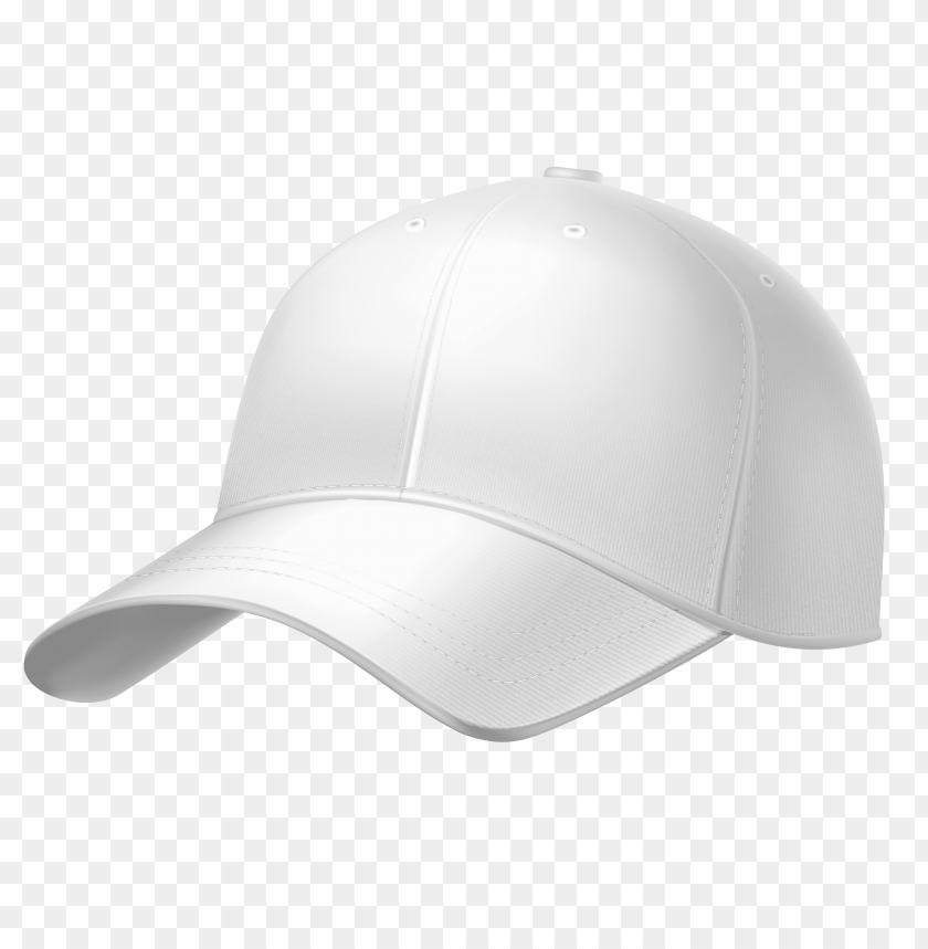 baseball, cap, plain, white