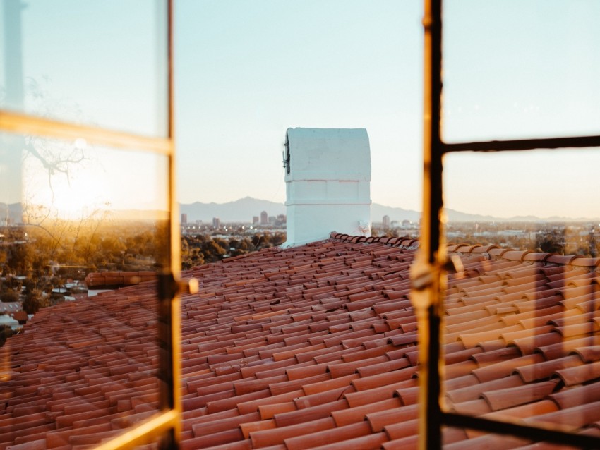 Window Roof Tile Building Overview Background