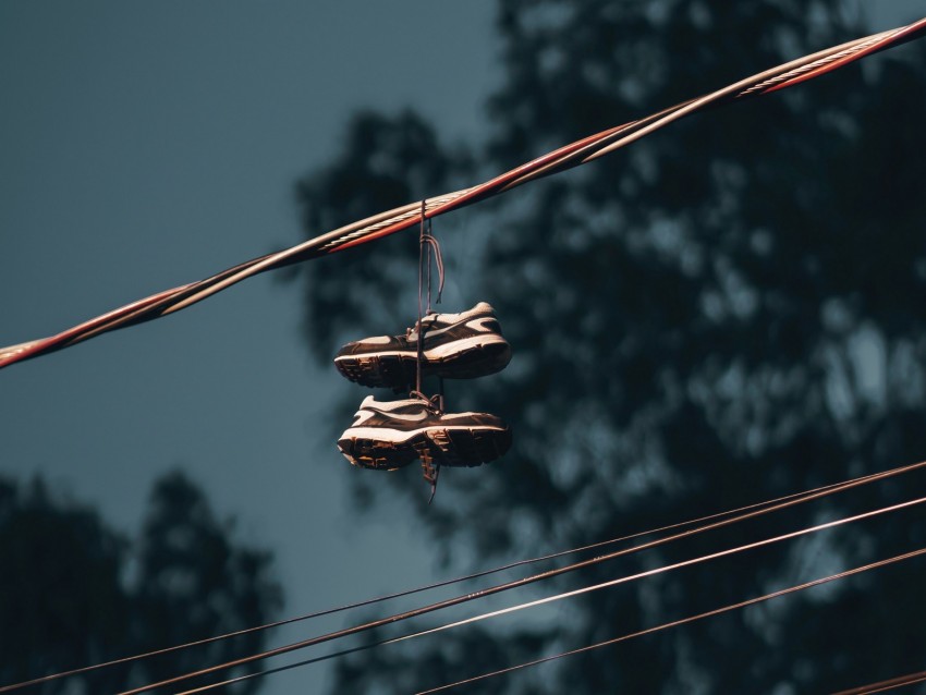 wires, sneakers, shoes, cable