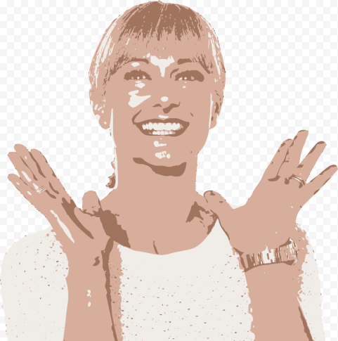 Women Pointing Both Sides - Imagenes De Mujer Contenta PNG Transparent Background