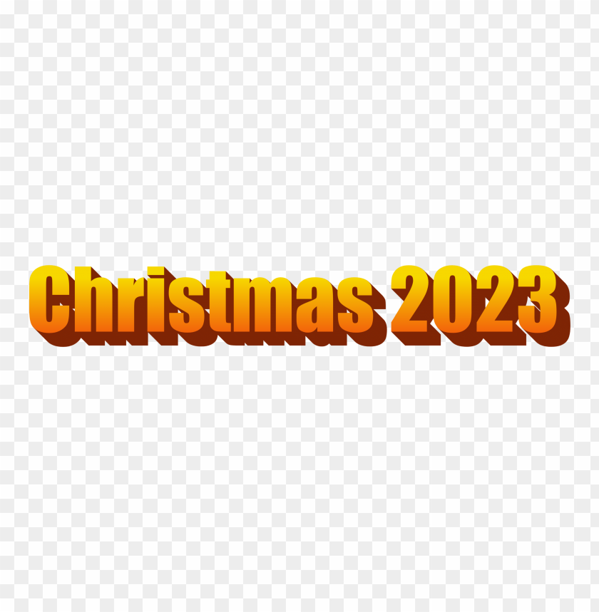 Wordart Style 3d Text Christmas 2023 PNG Transparent Background