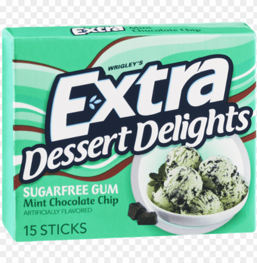 wrigley's extra dessert delights mint chocolate chip - extra mint chocolate chip gum, dessert