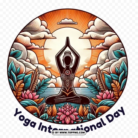 Yoga International Day Logo PNG Transparent Background