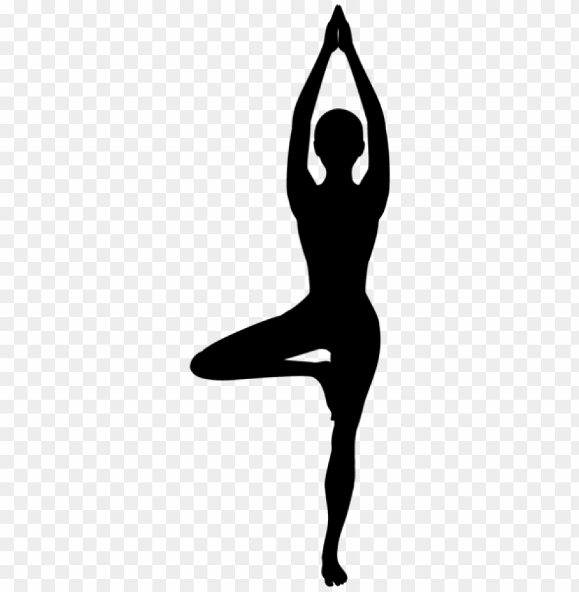 Yoga Silhouette PNG Transparent Background