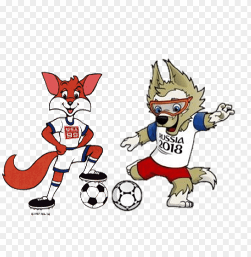 Mascots, Sports Heroes, World Cup 2018, Fox, Wolf