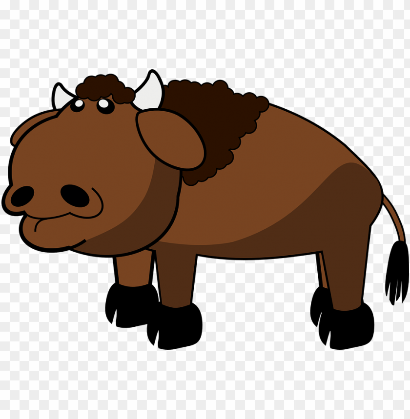 bison, cartoon animal, brown cow, farm animal, cute livestock, cartoon bison, animal illustration